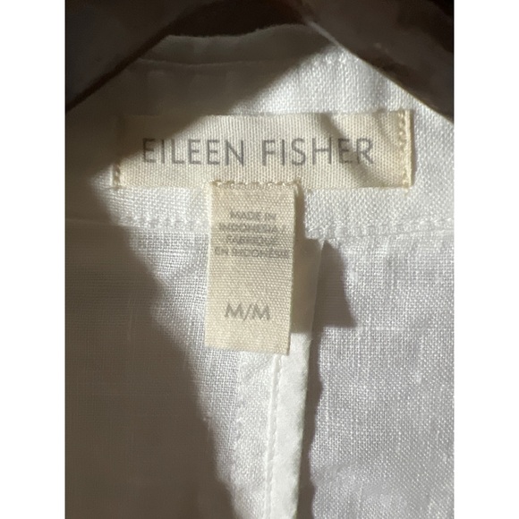 Eileen Fisher Cream Linen Jacket - Picture 2 of 4
